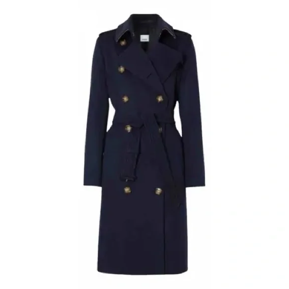 Burberry Kensington cashmere navy trench coat - Picture 4 of 15